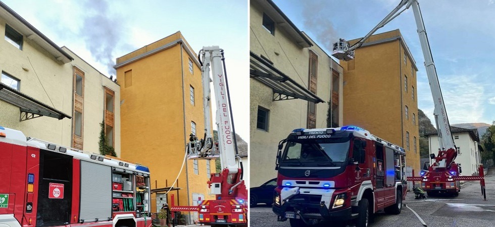 Brucia il materiale lasciato in un silo abbandonato all'interno dell'Opificio delle Idee: momenti di paura in Vallagarina